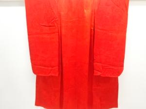 アンティーク　紋錦紗　雲に花模様織り出し長襦袢(刺繍衿付き)